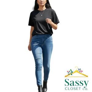 H&M Pull‑On Jeans Faux Fly Back Pockets Women’s Size 12 EUC